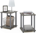 Furinno SIMPLISTIC Side Table Set of 2, 2-Tier Square Modern End Table by Furinno-FitsYourSpaceFitsYourBudget