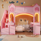 Princess-Themed Castle Loft Bed by Unknown