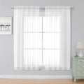 Simplebrand White Sheer Curtains, 2 Panels Set by Simplebrand