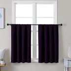 Simplebrand Ava BlackBerry Short 36 Inches Blackout Curtain 2 Panels Set by Simplebrand