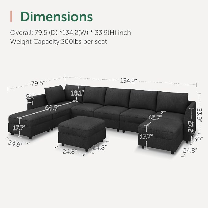 HONBAY Modular Sectional Sofa - Image 2