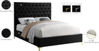 Meridian Furniture Cruz Collection Modern | Contemporary Velvet Upholstered Bed - Image 10