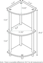 Furinno TURN-N-TUBE Corner Shelf, 3-Tier Corner Bookshelf, Display Storage - Image 3