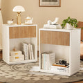 Modern Fluted Nightstand Set of 2 by Unknown