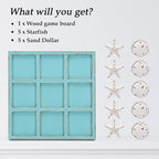 NIKKY HOME Beach Tic Tac Toe for Fun Starfish Sand Dollar Coastal House Coffee - Image 5