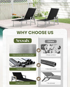 Vexwalx Patio Chaise Lounge Chair Outdoor - Image 7
