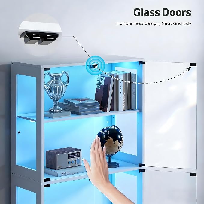 Lamtor Display Cabinet with Glass Doors - Image 5