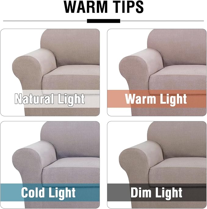 H.VERSAILTEX Armchair Slipcover Chair Cover 2 Piece Stretch Slipcovers - Image 3