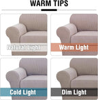 4 Piece Stretch Sofa Covers for 3 Cushion Couch Covers Furniture Slipcovers - Image 3