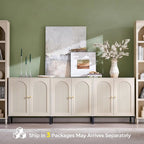 IFBUY Modern Sideboard Buffet Cabinet, 92.63" W Fluted Arched Buffet Cabinet - Image 8