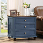 Joaxswe 24" Wide Farmhouse Night Stand Set of 2, Large End Table - Image 2