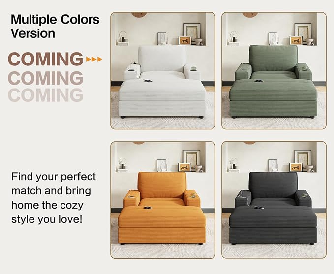 Merax 42.8" Oversized Chaise Lounge Chair - Image 5