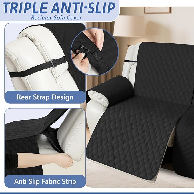 Arfntevss Recliner Sectional Couch Covers Waterproof L Shape Sofa Cover - Image 4