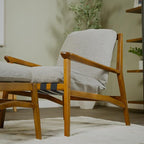 Grain Wood Furniture Solid Wood Mid Century Lounge Chair - Image 3