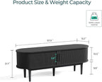 LINSY HOME 58" Fluted TV Stand for TVs up to 65 Inch, Mid Century Modern - Image 3