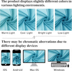 Turquoise Sheer Curtains 84 Inches Long 2 Panels, Light Filtering Voile Curtain - Image 5