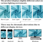 Turquoise Sheer Curtains 63 Inch Length 2 Panels, Light Filtering Voile Airy - Image 6