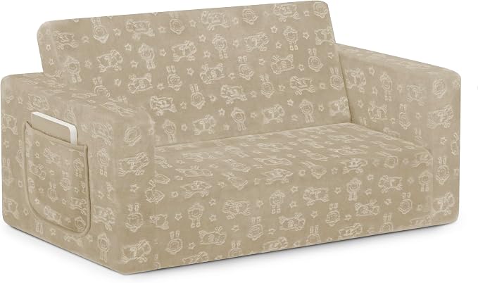 Delta Children - Serta Perfect Sleeper Kids 2-Seater Sofa, Convertible 2-in-1 - Image 4