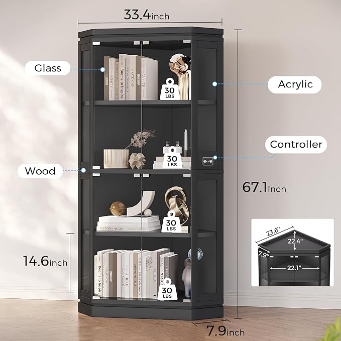 Jocoevol Corner Display Cabinet - Image 2