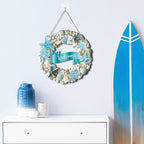 Wesiti Summer Coastal Shell Wreath 12 Inch Wooden Welcome Wreath - Image 2