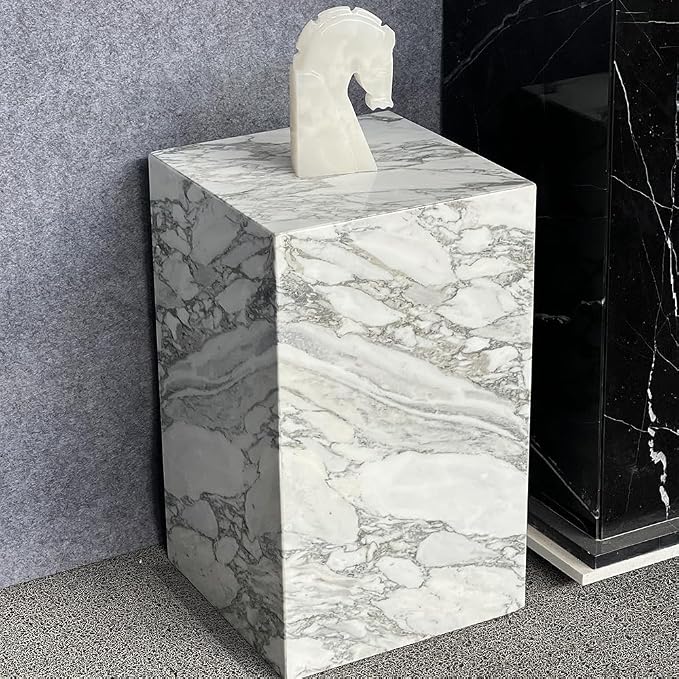 Luxury Marble Side Table, Square End Table - Image 7
