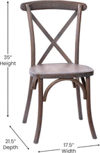 EMMA + OLIVER 2-Pack Wooden X-Back Dining Chair - Image 3