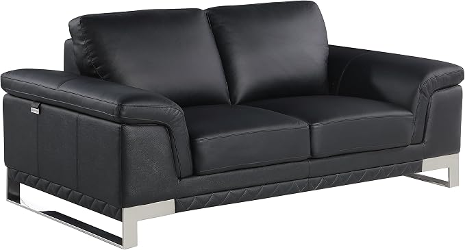 Blackjack Furniture Weston Collection Genuine Italian Leather Living Room Sofa - Image 4