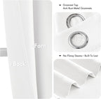MIULEE Blackout Curtains for Bedroom 2 Panels 34 x 45 Inch Long Pure White | - Image 4