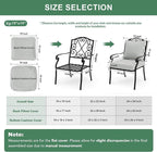 Summsun Patio Cushions for Outdoor Furniture, Faux Linen Water Resistant - Image 7
