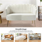 HULALA HOME Modern Velvet Loveseat Sofa - Image 6