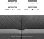 mopio 76.4" Futon Sofa Bed, Sleeper Sofa, Mid Century Modern Futon Couch - Image 6