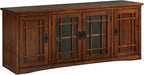 Leick Home 82360 Solid Wood Mission Oak Four Door TV Stand by LeickFurniture