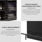 GDLF Home Bar Unit with Fridge Space, U-Shape Liquor Wine Cabinet, 63.1" Mini - Image 9