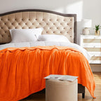 KMUSET Fall Throw Blanket Orange Fleece Throw 50 X 60 inches - Image 7