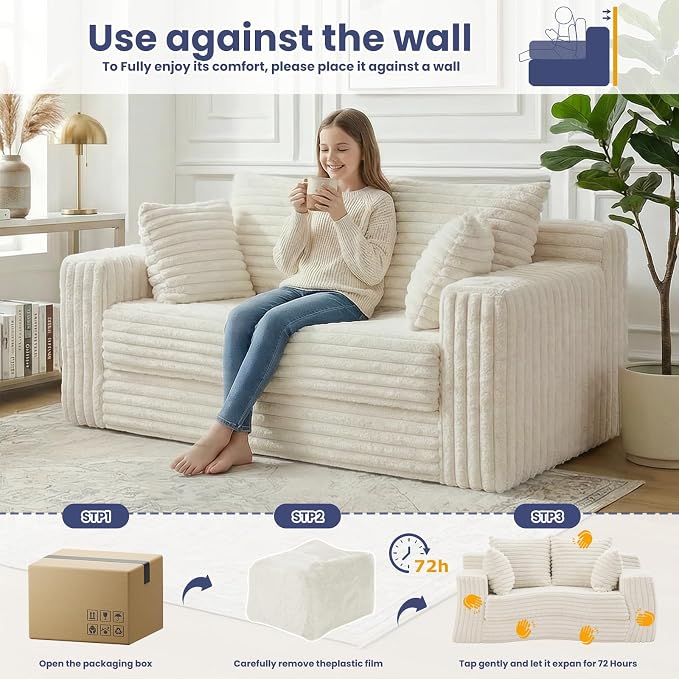 3-in-1 Convertible Sofa Bed: Boneless Loveseat Sleeper & Folding Couch Bed - Image 7