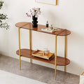 LumFurn Oval Glass Console Table by LumFurn