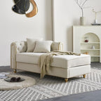 66.9" W Velvet Chaise Lounger by Unknown