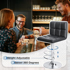 Homall Bar Stools Modern PU Leather Adjustable Swivel Barstools, Armless - Image 6
