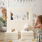 MeMoreCool Modular Kids Couch, Corduroy Play Toddler Couch - Image 2