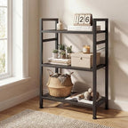 DUMOS 3 Tiers Open Bookshelf, Classic Freestanding Tall Display Shelf, Sturdy - Image 2