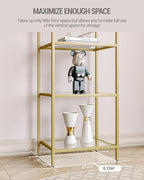 Hzuaneri Bookcase Bookshelf, Tempered Glass Bookshelves, Slim Shelving Unit - Image 7