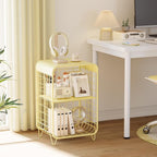 APEXCHASER Cute Nightstand, Metal Side Table, 3-Tier Modern End Table - Image 6
