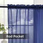 SpaceDresser Sheer Voile Window Treatment Rod Pocket Curtain Panels - Image 4