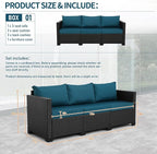 Rattan Star Outdoor Furniture Couch 3 Seater Sofa Outdoor Wicker Sofa Deep Seat - Image 3