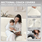Arfntevss Velvet Corner Sectional Couch Covers Slipcovers L Shape Couch Cushion - Image 2
