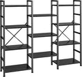 SUPERJARE Triple Bookshelf, Bookcase by SUPERJARE