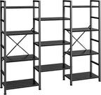 SUPERJARE Triple Bookshelf, Bookcase by SUPERJARE