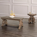 Furniture of America Jinst Traditional Solid Wood 2-Piece Coffee Table Set by FurnitureofAmerica