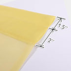 Mustard Yellow Sheer Curtains 45 Inches Long 2 Panels, Light Filtering Sheer - Image 2