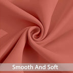 Yakamok Room Darkening Curtains 42x72 inch Length Coral Orange-Living Room | 2 - Image 4